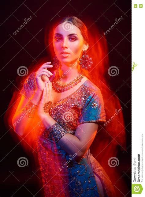 Fine Art Portrait Of Beautiful Fashion Indian Stock Photo Image Of