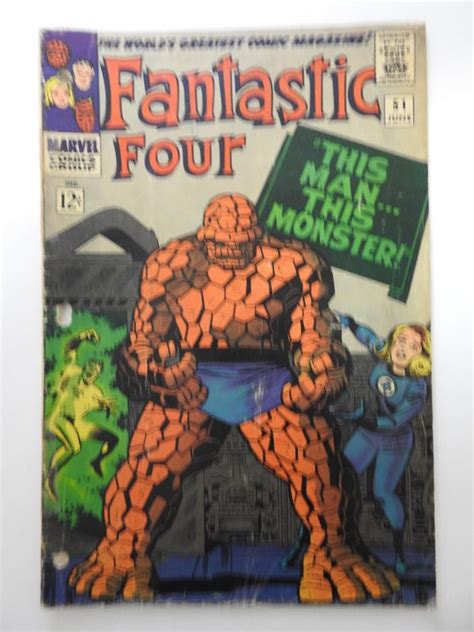 Fantastic Four 51 1966 3 Hole Punch Sharp Good Condition Comic