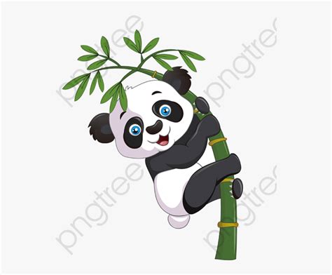 Panda Cartoon Png Cute Panda Bamboo Free Transparent Clipart