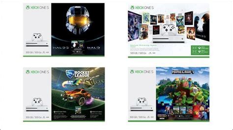 New Xbox One S Bundles Include Rocket League Minecraft And Halo