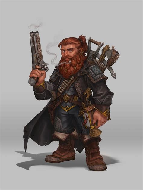 Male Dwarf Gunslinger Characgter Inspiration For Dnd Pathfinder
