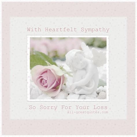 So Sorry For Your Loss Free Condolences Sympathy Cards