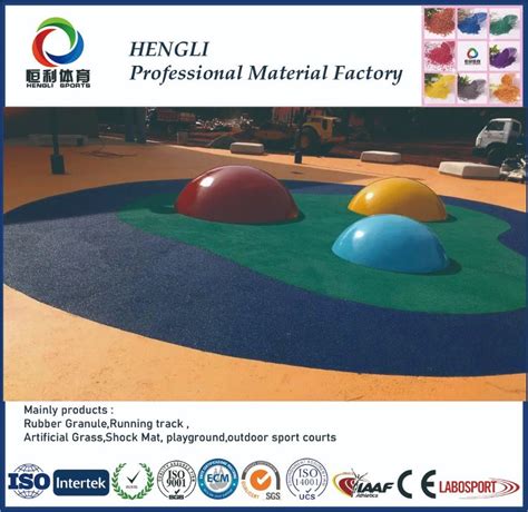 Rubber Flooring For Children Playground Colorful Epdm Rubber Granules