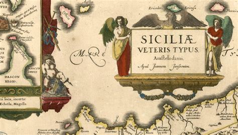 Old Map Of Sicily Sicilia Italy 1600 Vintage Map Wall Map Print