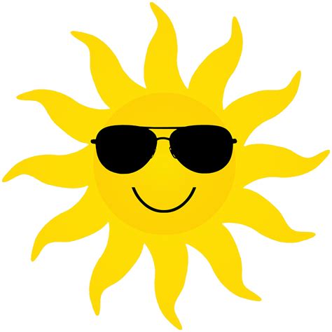 Sun With Sunglasses Png Free Logo Image