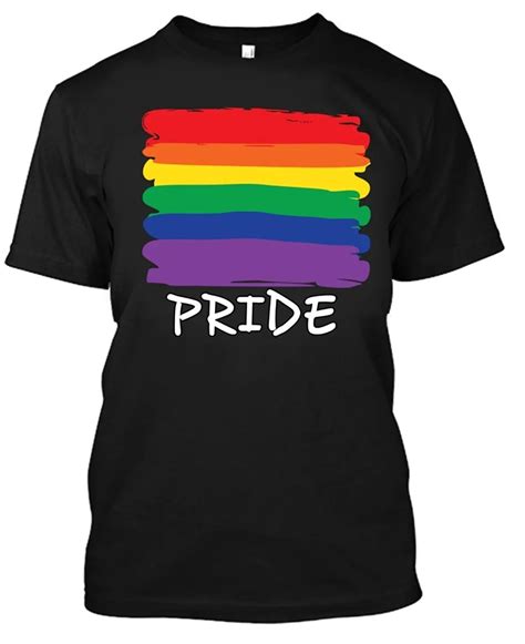 Men Cotton T Shirt Lesbian Pride Flag Stylish Round Neckline Short My