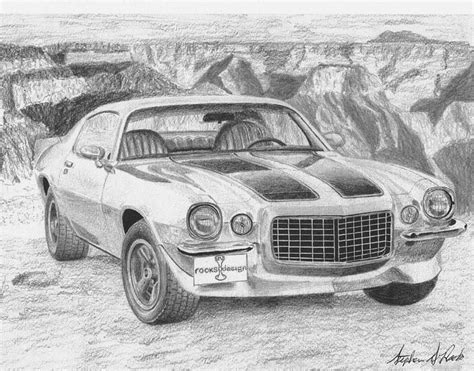 1972 Chevrolet Camaro Rs Classic Car Art Print Mixed Media By Stephen
