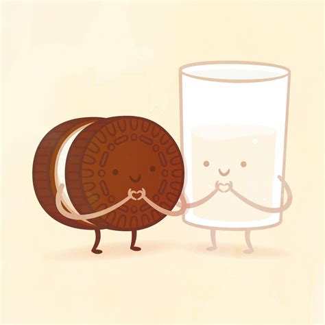 Cookie And Milk By Philip Tseng Whimsical Illustration Kawaii Cute