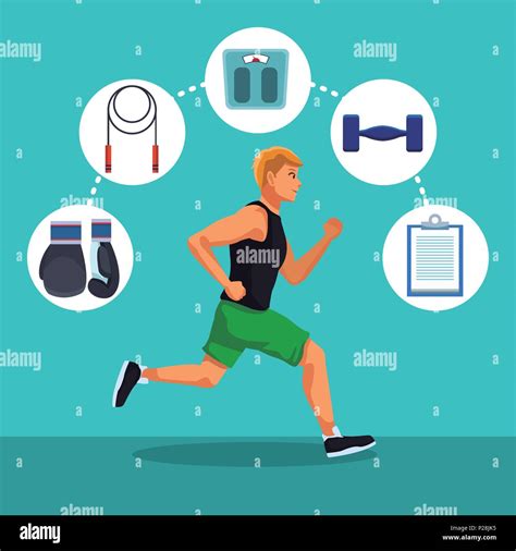 Fitness Man Running Stock Vector Image And Art Alamy