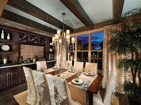 Rustic Dining Room And Living Room Interior 16059