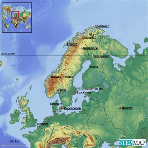 Stepmap Lapland Landkarte Für Sweden