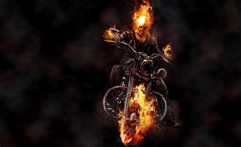 Ghost Rider Motorcycle Fire Wallpaper Hd Fantasy 4k Wallpapers