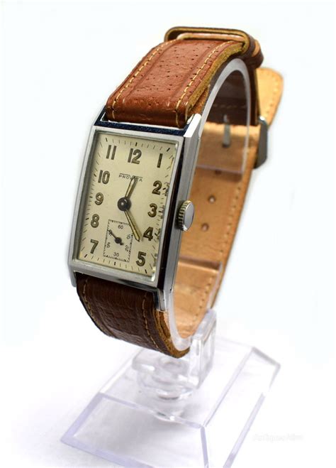 Art Deco Tank Style Gents Wrist Watch By Provita Antique Watches