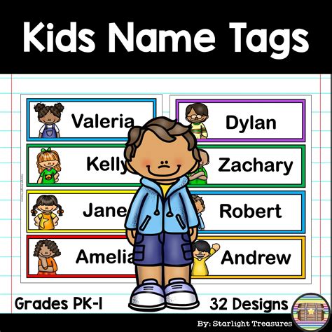 Kids Name Tags Editable Nametags For Kids Kid Names Name Tags