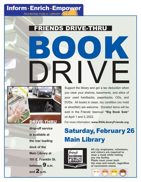 Spring Book Drive Friends Of The Richmond Public Library Friends Of