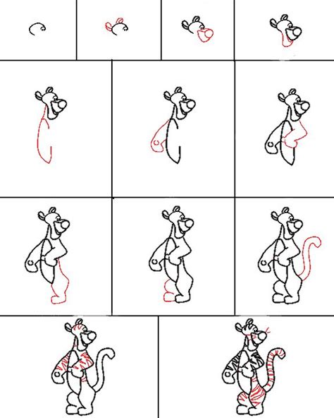 Tigger Hundreds Of Drawing Step By Step Tuts And Coloring Pages To