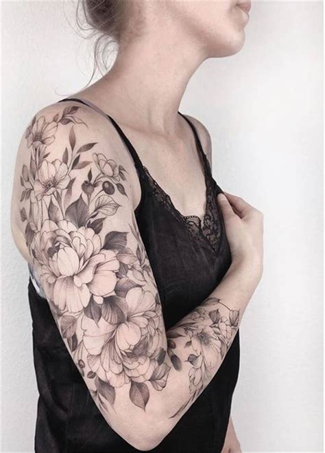 45 Gorgeous And Stunning Sleeve Floral Tattoo To Make You Stylish