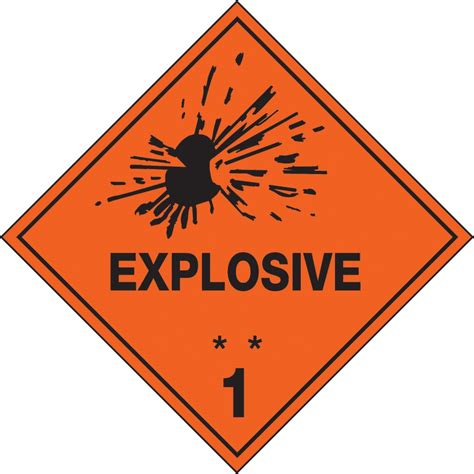 Hazchem Labels Explosive 1 Hazchem Signs USS