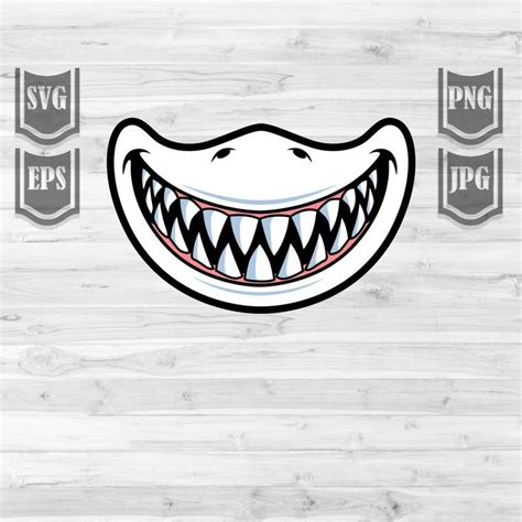 Sharp Shark Teeth Svg File Shark Teeth Svg Shark Mouth Svg