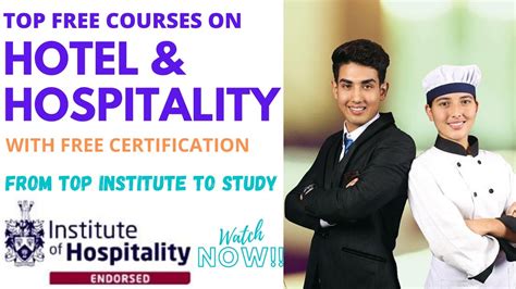 Free Hospitality Courses Online Free Certification Abcs Youtube