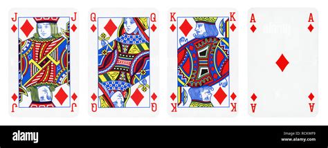 Diamonds Suit Playing Cards Set Include King Queen Jack And Ace