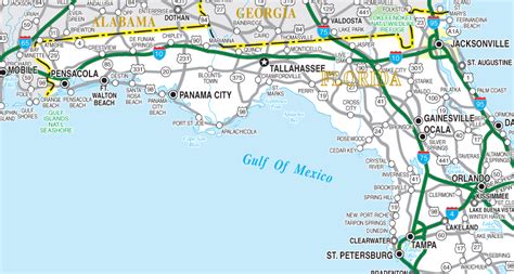 Map Of Georgia Florida Border Cities And Towns Map