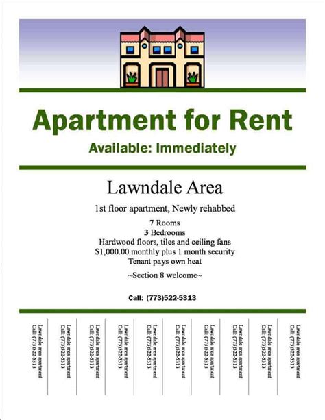 Apartment For Rent Ad Example