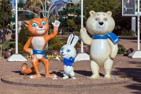 Mascots Of Winter Olympics 2014 Sochi Russia Stock Editorial Photo