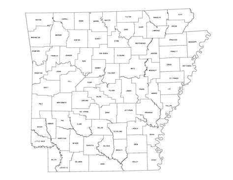 Arkansas Outline Maps And Map Links