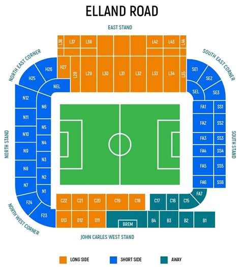 Elland Road Stadium Map And Seating Plan How To Plan Seating Plan