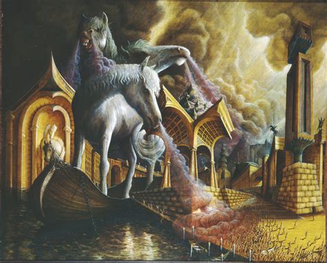 Trojanisches Pferd Fantastische Kunst Phantastischer Realismus