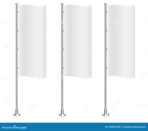 Banner White Flag Templates Stock Vector Illustration Of Clean