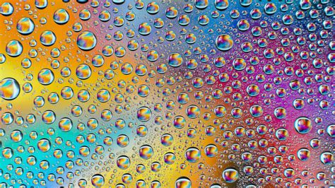 Download Wallpaper 3840x2160 Drops Rainbow Gradient Colorful 4k Uhd