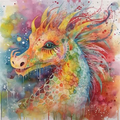 Premium Photo Vibrant Main Dragon Artwork A Colorful Bright