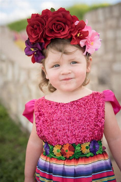 Pink Cinco De Mayo Fiesta Dress Mexican Fiesta Party Girls Dress