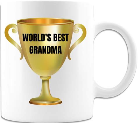 Worlds Best Grandma Gold Trophy Coffee Mug Great Etsy