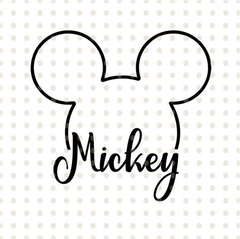 Disney Silhouette Disney Mickey Mouse Head Svg Cricut Silhouette Svg