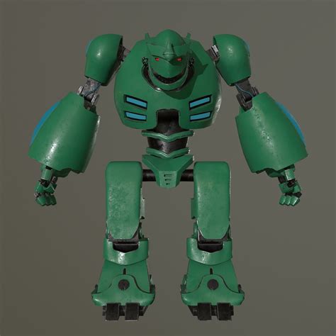 3d Model Robot Green Cgtrader