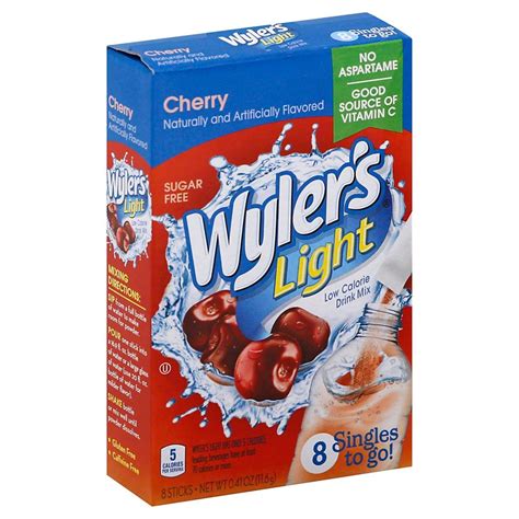 Wylers Light Singles To Go Cherry Drink Mix Shop Mixes And Flavor