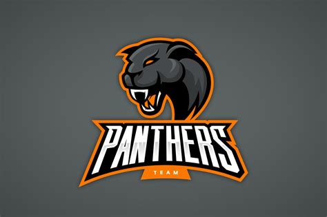 Panther Mascot Sport Logo Design Custom Designed Illustrations ~ Creative Market