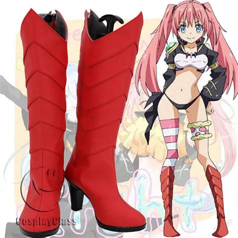 That Time I Got Reincarnated As A Slime Milim Nava Red Cosplay Boots