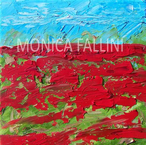 Monica Fallini Daily Paintings Abstract Painting Red