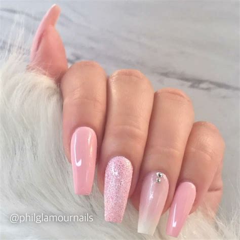 Ballerina Nails Pink Nails Ombre Nails Glitter Nails Spring Nails