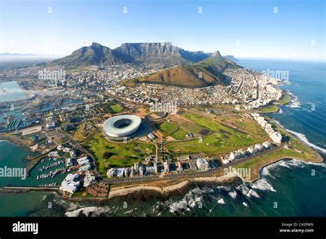 Aerial View Of The City Of Cape Town South Africa Stock Photo Alamy
