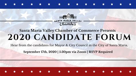 Santa Maria Chamber Of Commerce Presents 2020 Candidate Forum Fund