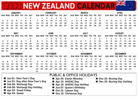 Here is the list of holiday schedule for nationwide bank we have provided for your reference. New Zealand 2021 Calendar with Bank, Public, School ...