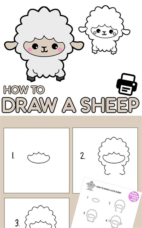 How To Draw A Cute Sheep Cute Sheep Drawing For Kids Drawings