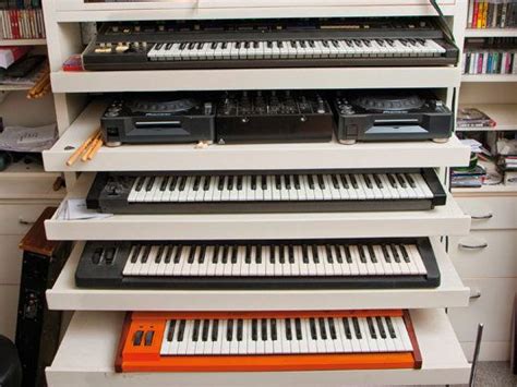 Pull Out Keyboard Shelves Music Studio Room Recording Studio