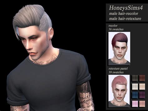 The Sims Resource Ade Darma`s Zayn Hair Retextured By Jenn Honeydew