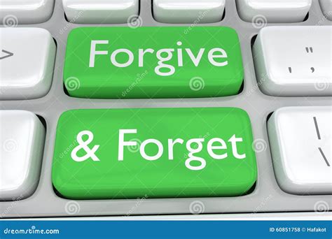 Forgive And Forget Concept Stock Illustration Illustration Of Button